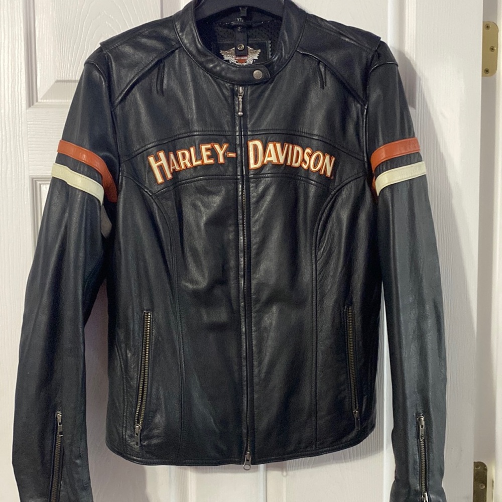 XL Women’s Harley Davidson Genuine Leather / Liner Vented Excellent Condition